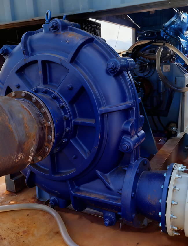 Горизонтальный шламовый насос для горных работ на озере