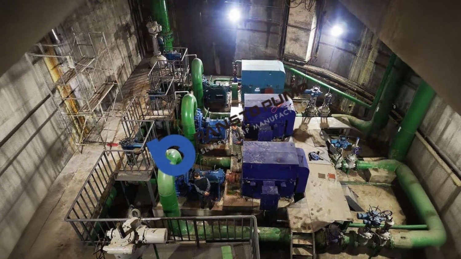 Насосы для подъёма и перекачки пульпы на участке обработки руды